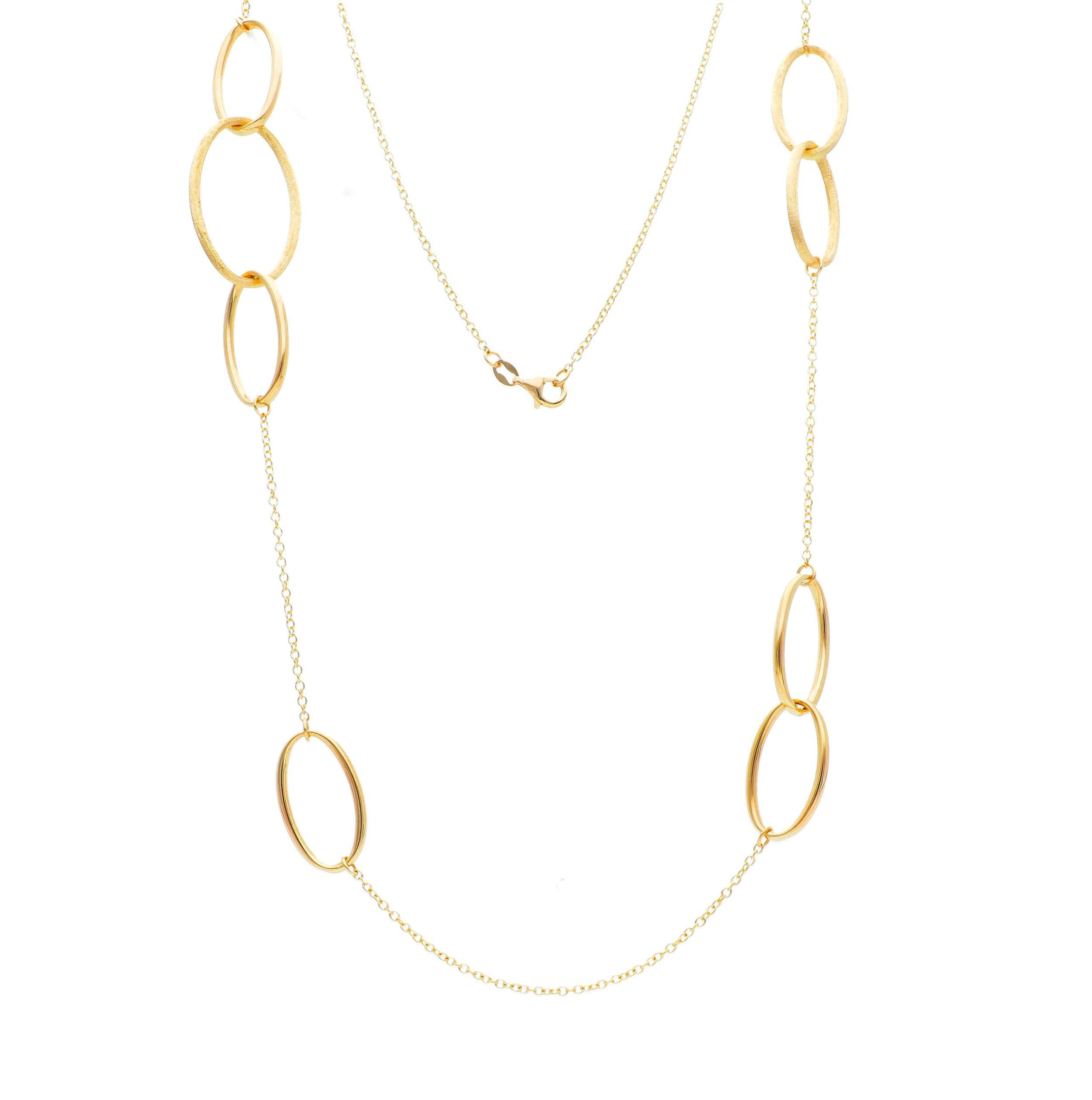 Golden necklace k14 with golden rings  (code S246029)